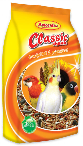 AVICENTRA Classic menu for Cockatiel and parakeet  1kg - barība vidējiem papagaiļiem