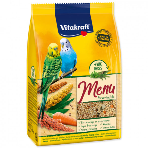  Vitakraft Menu for Budgies 500g - barība viļņainiem papagaiļiem