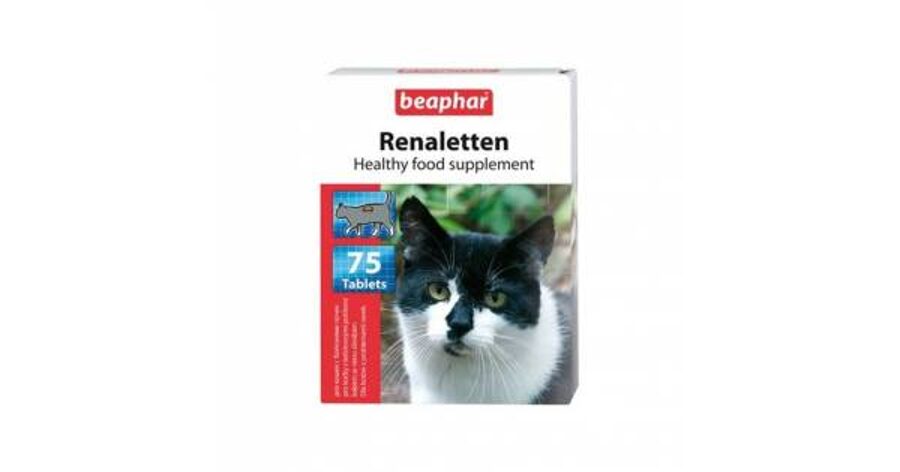 Papildbarība kaķiem ar nieru slimībām : Beaphar Renaletten 75gab