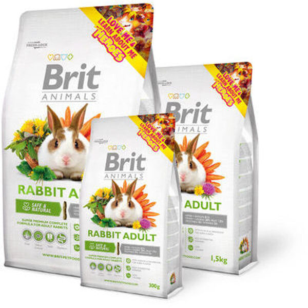  Brit Animals Rabbit Adult complete 3 kg barība trušiem