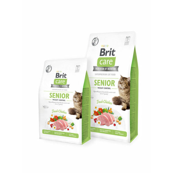 Brit Care Cat GF Senior Weight Control 2 kg barība kaķiem