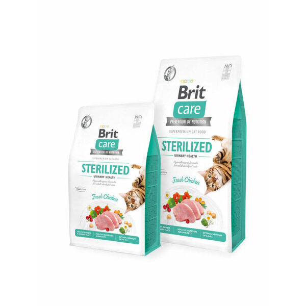 Brit Care Cat GF Sterilized Urinary Health 7 kg barība kaķiem