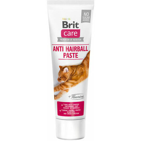 Brit Care Anti Hairball  Cat Paste with Taurine 100ml -  pasta spalvu kamolu izvadīšanai