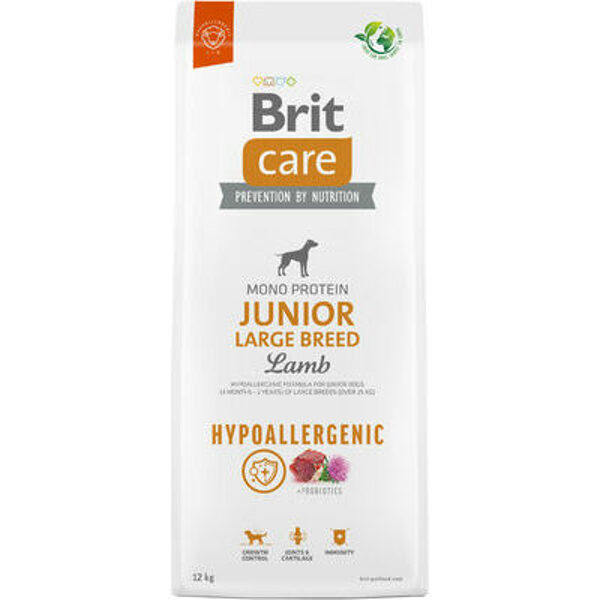 Brit Care HP Junior Large Breed Lamb 12 kg - ГИПОАЛЛЕРГЕННАЯ ФОРМУЛА С ЯГНЕНКОМ ДЛЯ МОЛОДЫХ СОБАК (3 МЕСЯЦА - 2 ГОДА) КРУПНЫХ ПОРОД