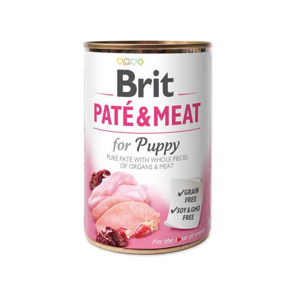 BRIT CARE wet Chicken & Turkey Pate & Meat for Puppy 400 g