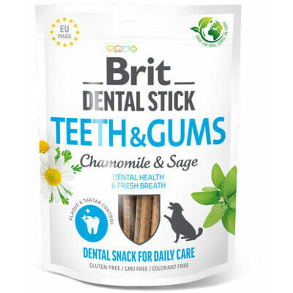 Brit Dental StickTeeth&Gums Chamomile&Sage 7 gb (251g) - gardums zobu ikdienas aprūpei