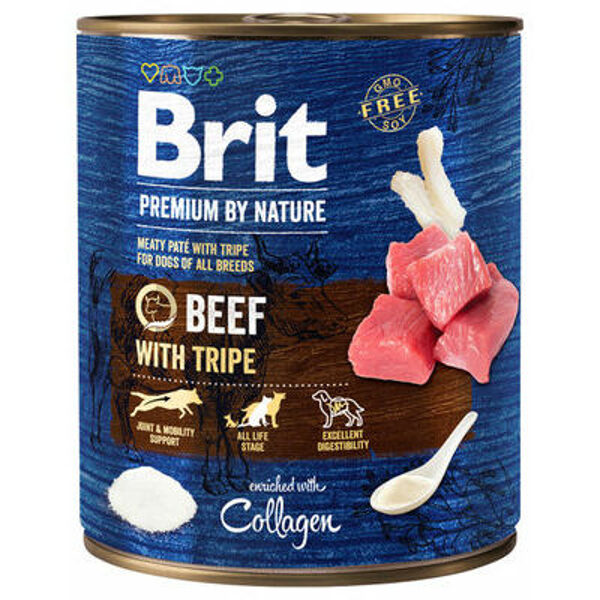 BRIT PREMIUM wet Beef with Tripes 800 g - консервы для собак