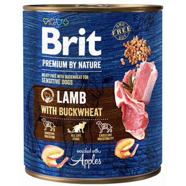 Brit Premium by Nature wet Lamb with Buckwheat 800 g - консервы для собак