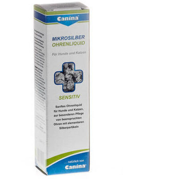 CANINA Ear Drops Canina Microsilver 50ml - Успокаивающая жидкость для очищения ушей с микросеребром