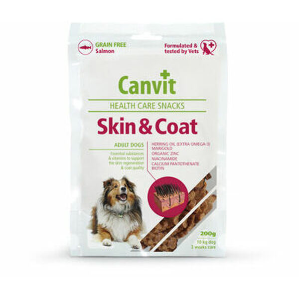 Canvit Health Care Snack Skin & Coat 200g - kārums suņiem