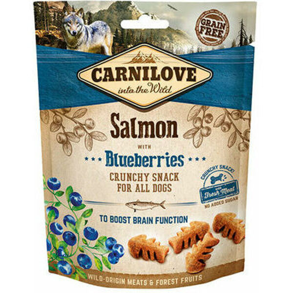 CARNILOVE Dog snack Salmon with Blueberries with fresh meat 200g - gardums suņiem