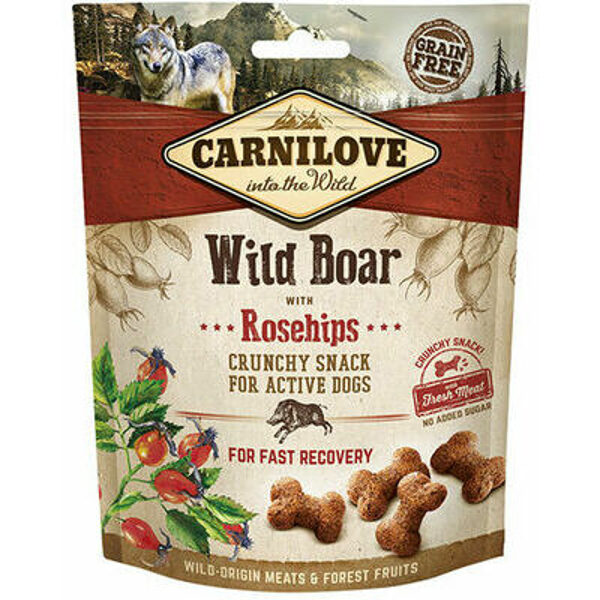 CARNILOVE Dog snack Wild Boar with Rosehips with fresh meat 200g - gardums suņiem