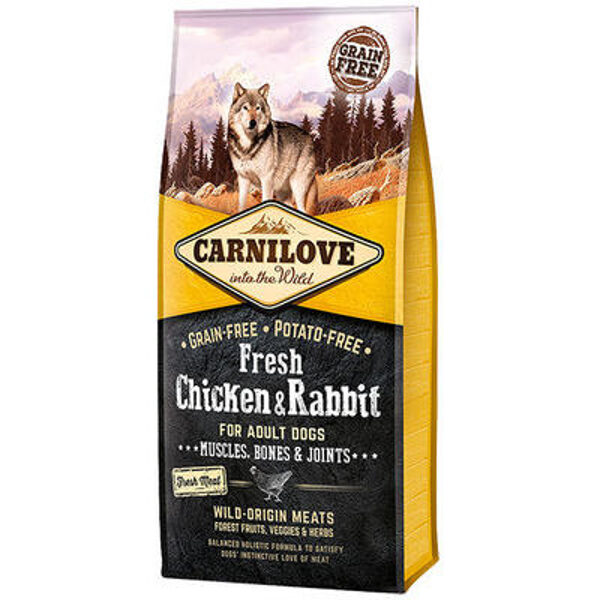 CARNILOVE Fresh Chicken & Rabbit for Adult 12 kg barība suņiem
