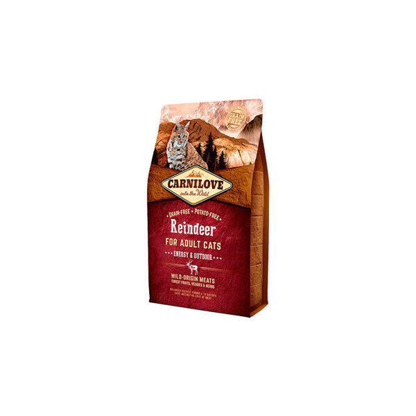 CARNILOVE Reindeer Adult Cat Energy & Outdoor 2 kg barība kaķiem