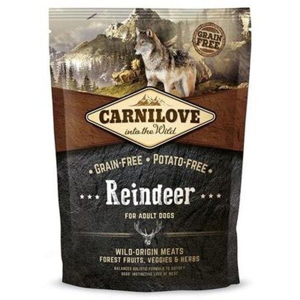 CARNILOVE Reindeer for Adult 1,5 kg barība suņiem