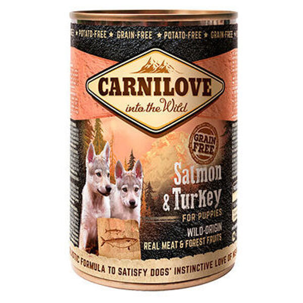 Carnilove Wild Meat Salmon & Turkey for Puppies 400 g konservi kucēniem