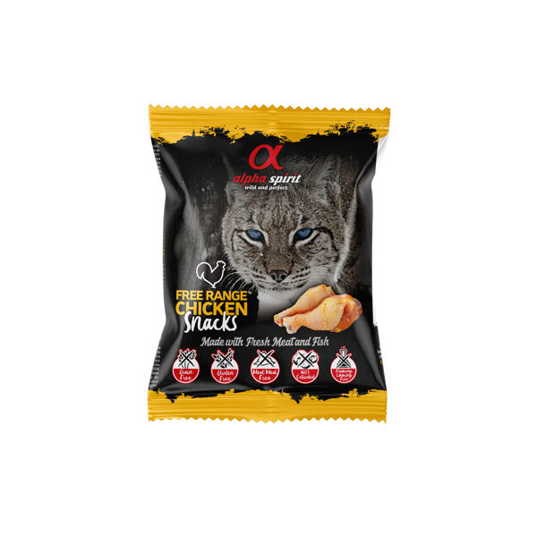 Alpha Spirit Cat Snack with Chicken 50g - gardumi ar vistas gaļu kaķiem