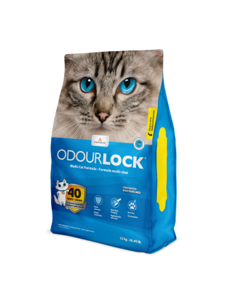 Intersand Odour Lock 12kg - Cementējošās smiltis kaķu tualetēm bez smaržas