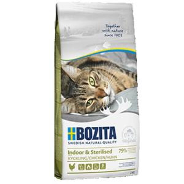  Bozita Indoor & Sterilized Chicken 2kg - sausā barība ar vistu sterilizētiem kaķiem