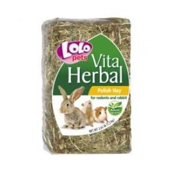 LOLO pets Hay for rodents and rabbit 800g  - siens grauzējiem un trušiem 