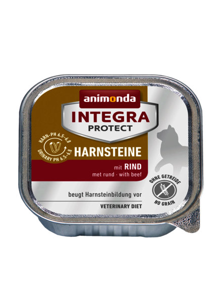 ANIMONDA INTEGRA PROTECT HARNSTEINE, BEEF, 100g -  mitrā kaķu barība, kas samazina urīnceļu akmeņu veidošanos (ar liellopu)