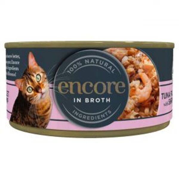 ENCORE CAT TUNA AND SHRIMP 70g  - konservi kaķiem ar tunča fileju un garnelēm