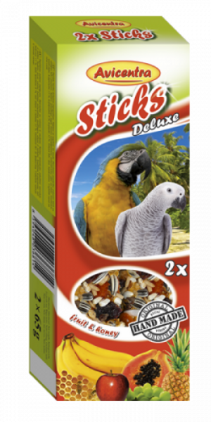 AVICENTRA Sticks fruit for big parrots 2*60gr