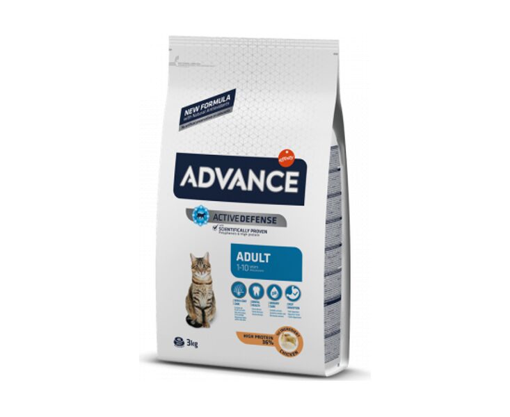 ADVANCE CAT ADULT CHICKEN 3 kg - ДЛЯ ВЗРОСЛЫХ КОШЕК (КУРИЦA И РИС)