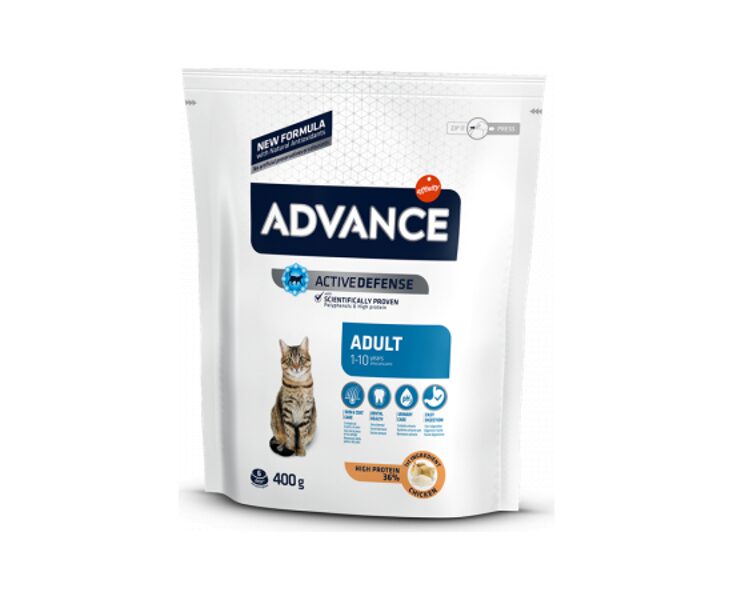 ADVANCE CAT ADULT CHICKEN 400g - PIEAUGUŠIEM KAĶIEM (VISTA UN RĪSI)