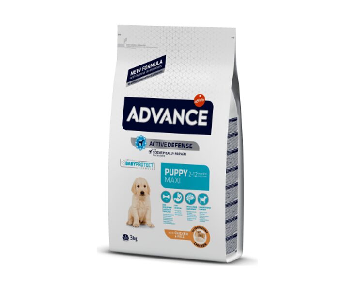 ADVANCE DOG MAXI PUPPY 3 KG - ДЛЯ ЩЕНКОВ КРУПНЫХ ПОРОД (КУРИЦА И РИС)