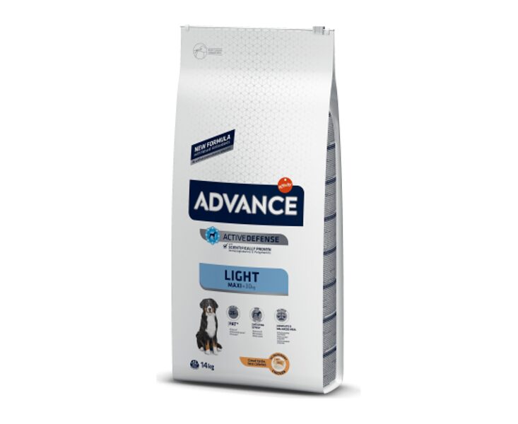 ADVANCE DOG MAXI LIGHT 14 KG - ДЛЯ СОБАК КРУПНЫХ ПОРОД С ЛИШНИМ ВЕСОМ (КУРИЦА С РИСОМ)
