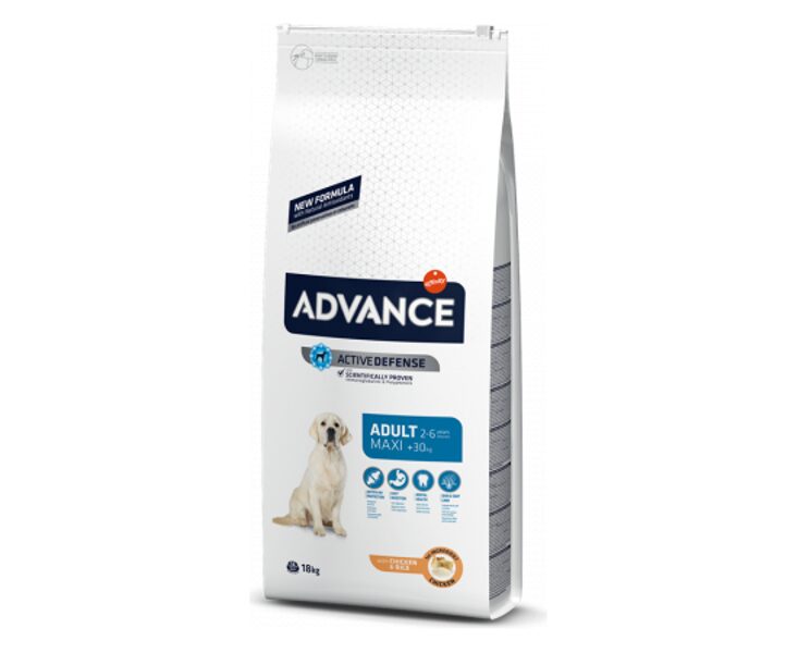 ADVANCE DOG MAXI ADULT 18 KG - ДЛЯ СОБАК КРУПНЫХ ПОРОД (КУРИЦА И РИС)