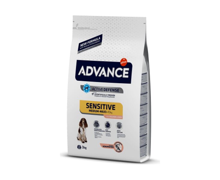 ADVANCE DOG SENSITIVE SALMON & RICE 3KG - ДЛЯ ЧУВСТВИТЕЛЬНЫХ СОБАК (ЛОСОСЬ С РИСОМ)