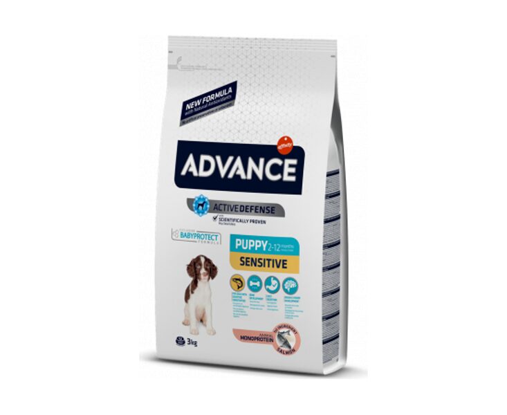 ADVANCE DOG PUPPY SENSITIVE 3KG - ДЛЯ ЧУВСТВИТЕЛЬНЫХ ЩЕНКОВ (ЛОСОСЬ С РИСОМ )