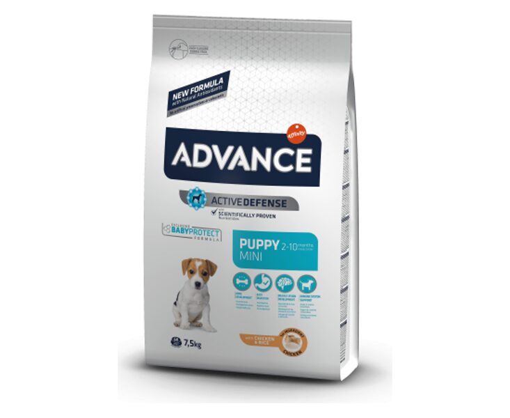 ADVANCE DOG PUPPY MINI 7.5KG - ДЛЯ ЩЕНКОВ МЕЛКИХ ПОРОД (КУРИЦА И РИС)