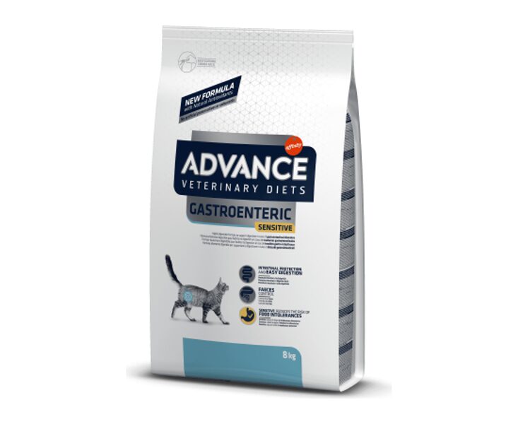 ADVANCE VET CAT GASTROENTERIC SENSITIVE 8KG - Для котов с проблемами желудочно-кишечного тракта