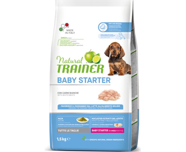 Natural Trainer DOG ALL BREED BABY STARTER 1.5KG - КОРМ-СТАРТЕР С БЕЛЫМ МЯСОМ ДЛЯ ЩЕНЯТ ВСЕХ ПОРОД