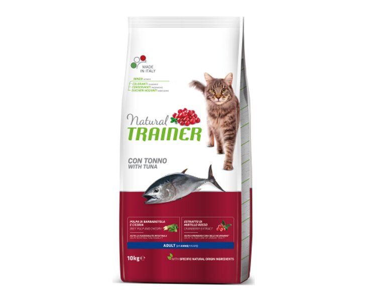 NATURAL TRAINER CAT ADULT WITH TUNA, 10KG - SAUSĀ BARĪBA AR TUNCI PIEAUGUŠIEM KAĶIEM