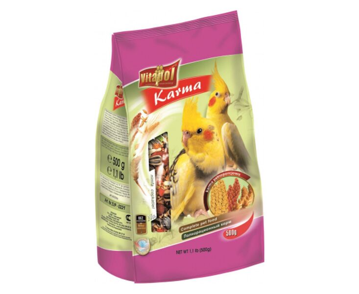 Vitapol Karma 500g - pilnvērtīga barība vidējiem papagaiļiem