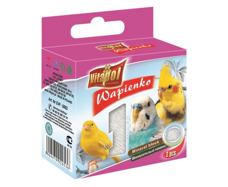 MINERĀLU AKMENS PUTNIEM 35G - VITAPOL MINERAL BLOCK NATURAL FOR BIRDS