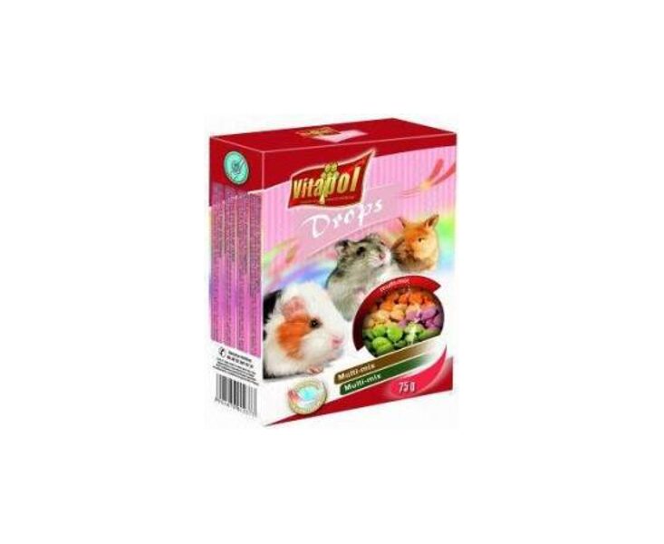 Vitapol COMPLEMENTARY DROPS multi mix for rodents and rabbit 75g - лакомства для грызунов и кроликов