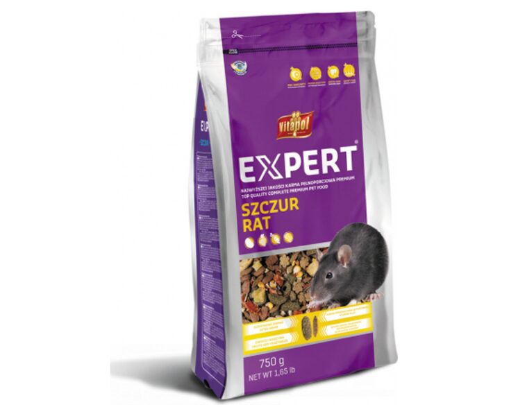 Vitapol EXPERT pilnvertīga barība žurkām 750 g