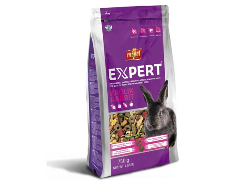  Vitapol EXPERT pilnvertīga barība trusiem 750 g.