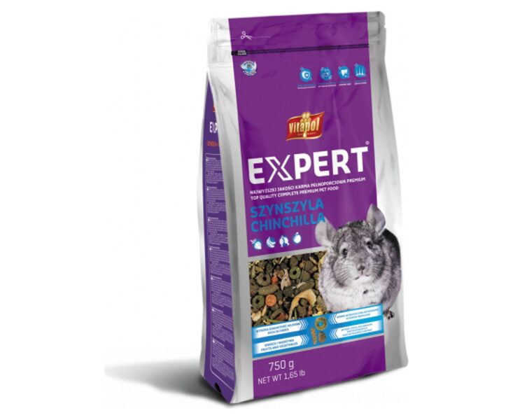 Vitapol EXPERT pilnvertīga barība šinšilām 750 g