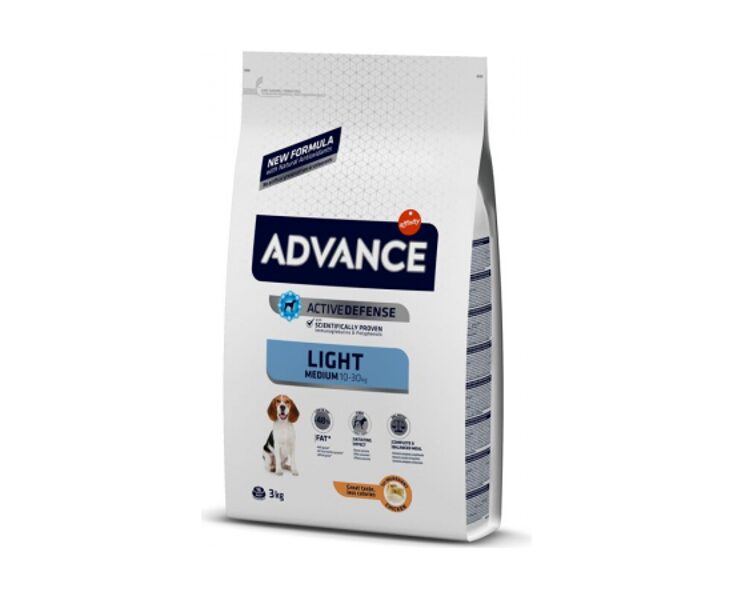 ADVANCE DOG MEDIUM LIGHT 3 KG - ДЛЯ СОБАК СРЕДНИХ ПОРОД (КУРИЦА И РИС)