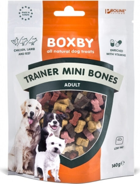 BOXBY DOG TRAINER MINI BONES 140g