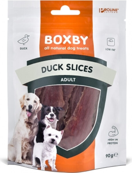 BOXBY DUCK SLICES for DOGS 90gr