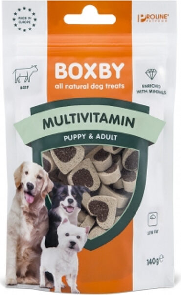 BOXBY MULTIVITAMIN SNACKS 140g - MULTIVITAMĪNU GARDUMS PIEAUGUŠIEM SUŅIEM