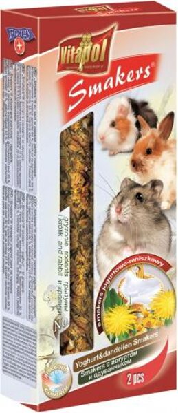 STANDARD Smakers yoghurt and dandelion for rodents and rabbit 2pcs 90g - Vitapol палочки с йогуртом и одуванчиками
