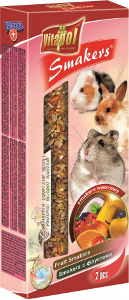 STANDARD Smakers fruit for rodents and rabbit 2pcs 90g - Vitapol палочки с фруктами для грызунов